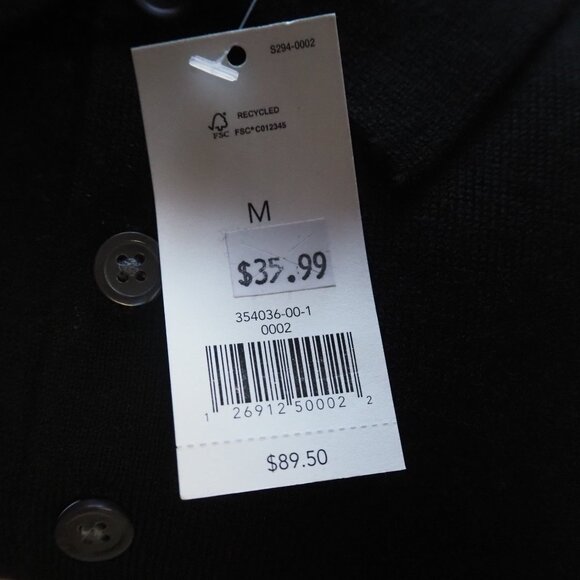 Banana Republic Mens Long Sleeve Polo Sweater M 100% Merino Wool Collar (Defect) - Picture 6 of 7